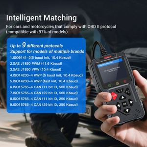TOPDIAG M60 อุปกรณ์วิเคราะห์รถยนต์อเนกประสงค์ 12V รับประกัน 1 ปี เครื่องมืออ่านโค้ดข้อบกพร่องเครื่องยนต์ รีเซ็ต ECU เครื่องสแกน OBD สำหรับรถจักรยานยนต์ - Product Image 2