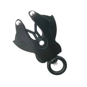360 Degree Rotation Aluminum Frog Clip Hook Dog Leash Carabiner Bag Strap Quick Release Metal Buckle
