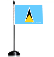 Drapeaux de table pan-africains, petits drapeaux de bureau avec mât noir, décoration pour la maison et le bureau, célébrations de festivals