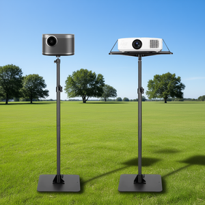 Soporte de Proyector Ajustable en Altura de 30.3-63.4 Pulgadas con Rotación Horizontal de 360 Grados, Soporte de Bandeja con Gimbal para Reuniones al Aire Libre - Product Image 2