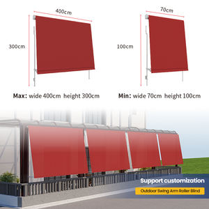 Tissu d'impression de cadre en <span class=keywords><strong>fer</strong></span> <span class=keywords><strong>forgé</strong></span> d'écran de rouleau d'auvent rétractable - Product Image 2