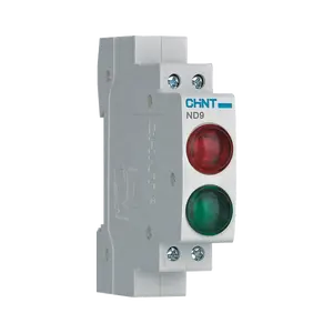 Chint guide rail type button switch self reset with lamp NP9-22/1 2 red green with lamp 24V 220V