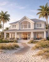 Planos de Casas de Vacaciones Modernas, Diseño de Villa Contemporánea, Dibujo Arquitectónico con Planos y Renderizado en 3D