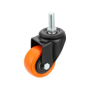 Furniture Caster 2 Inch Polyurethane Swivel Wheel Threaded Stem Silent Universal Wheel For Office Chair Industrial Use - Product Image 4
