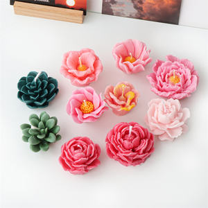 Moule en silicone pour <span class=keywords><strong>bougie</strong></span> en forme de fleur d'aromathérapie, moule 3D pour bourgeon de fleur, diffuseur, décoration <span class=keywords><strong>DIY</strong></span>, moule pour plante succulente, moule pour savon fait main - Product Image 6