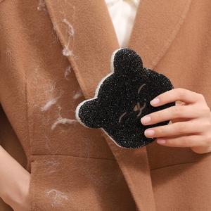 2pcs Little <b>Bear</b> Sticky Hair Slices Customizable Washing Machine Lint Remover Sponge Water Reticulated Filter Foam Scouring Pads - Product Image 4