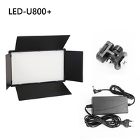 Kit d'éclairage vidéo avec panneau lumineux rechargeable, lumière de studio, éclairage photographique, température de couleur réglable, 40W, aluminium