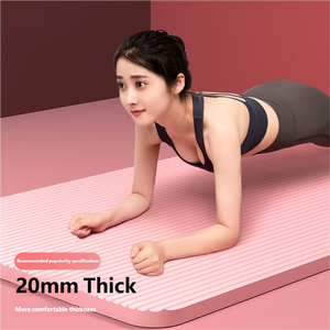 Tapis de Yoga NBR 8mm d'épaisseur absorbant les chocs tapis de danse antidérapant Sports à domicile Fitness corde à sauter pliable plus large avec sangle de transport - Product Image 2