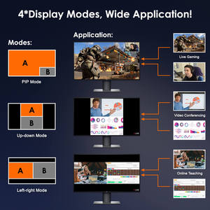 การ์ดจับภาพวิดีโอ4K 60Hz HDMI, การ์ดจับภาพวิดีโอสี HDR ไม่มีการบีบอัด RGB การเล่นเกมสด/สตรีมมิ่ง3.0 USB Dual HDMI - Product Image 4