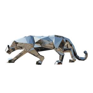 Patung Cheetah Baja Anti Karat Poles Tinggi MUSI Fabrication untuk Dekorasi - Product Image 1