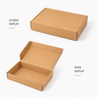 Boîte d'expédition en papier kraft personnalisée pour vêtements, avec bande de déchirement, boîte d'emballage de transport extra-résistante