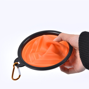 Toptan özelleştirmek dayanıklı seyahat Pet su besleme kasesi katlanabilir taşınabilir katlanabilir çevre dostu silikon köpek kasesi - Product Image 6