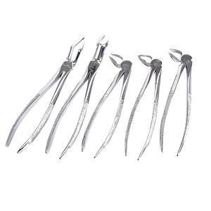 Juego de Pinzas de Extracción Dental Manuales de Acero Inoxidable Profesional para Adultos, Agarre Ergonómico, Instrumentos Quirúrgicos con Certificación CE - Product Image 1