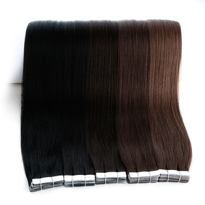 Extensiones de Cabello Remy Ruso de Doble Trama al por Mayor, Estilo Liso Sedoso y Ondulado, con Cinta Invisible para Hombres y Mujeres - Product Image 2