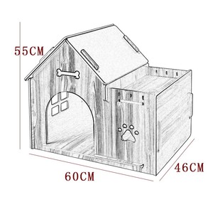 Mới Sáng Tạo Thân Thiện Với Môi Di Động Nhiều Màu Bằng Gỗ Pet Cat <span class=keywords><strong>Dog</strong></span> Kennels Cho Trong Nhà Và Ngoài Trời Sử Dụng - Product Image 6