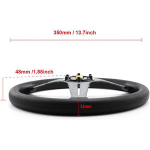 <span class=keywords><strong>Rallye</strong></span> Fast Road Track Car 350mm 14 pouces, volant de course en cuir, Modification de <span class=keywords><strong>voiture</strong></span>, volant pour OMP FORD FOCUS ST - Product Image 3