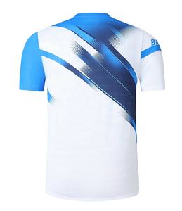 Logo kustom Jersey tenis dan pakaian Tenis Meja Badminton pendek seragam tim tenis pria pakaian olahraga nyaman - Product Image 4