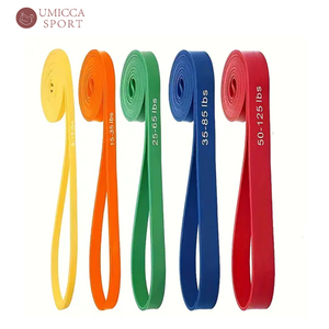 Tragbare, individuell gestaltbare, umweltfreundliche elastische Übungsbänder mit eigenem Logo, großes <span class=keywords><strong>5</strong></span>-teiliges Fitness-Widerstandsband-Set für das Video-Gym - Product Image 5