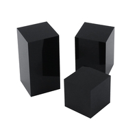 Bloc solide acrylique de 40mm d'épaisseur Bloc cube en acrylique noir pour objets de collection