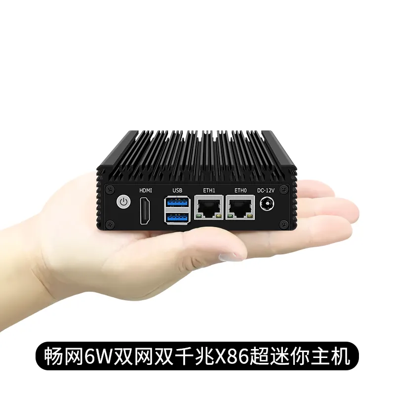 P1 X86 Soft Routing Celeron N3050/N3160/N3700 Mini PC 6W Low Power Industrial Fanless Pocket PC Energy Saving Micro Computer