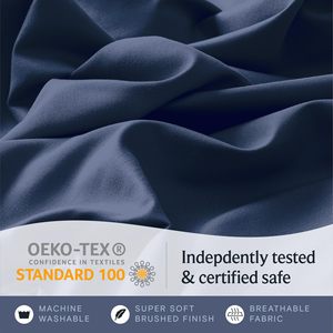 6 Stück Polyester Mikro faser Bettwäsche Bettwäsche Sets Sammlungen Luxus Blatt Kissen bezug Sets Bettlaken 6 Stück für Bett - Product Image 4