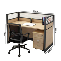 Bureau de séparation Bureau d'intimité avec séparateurs Poste de travail robuste pour espace ouvert Design ergonomique moderne