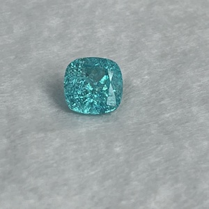 Pierre Paraiba de laboratoire DS Gems, taille coussin, effet glace pilée - Product Image 5