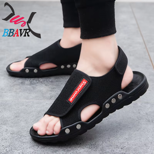 Sandalias de playa con suela suave, cómodas, de malla, transpirables, estilo británico, informales, para hombre - Product Image 3