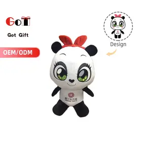 Moda Personalizado Bonito Recheado Personalizado Animal Doll Panda Plush Toy Para Baby Kids Gift