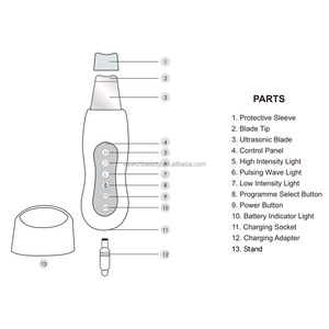 Làm sạch sâu USB có thể sạc lại sử dụng nhà Sonic <span class=keywords><strong>Facial</strong></span> Máy lột mụn đầu đen Remover mặt chăm sóc da Scrubber - Product Image 3