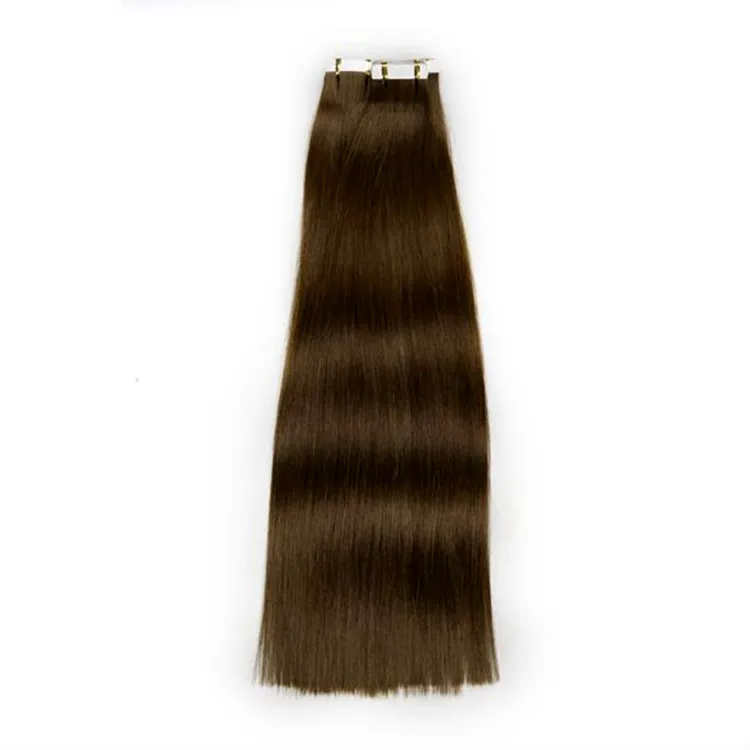 Бесплатная доставка Высочайшее качество, двухсторонний индийский человеческий волос, 14-30 дюймов, лента для наращивания волос, необработанные ленты для волос, Оптовая продажа