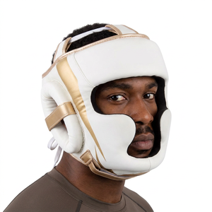 Professional High Quality <b>Boxing</b> Head Guard Double Visor Genuine Leather Eco-Friendly Lightweight Durable Safety - Product Image 4