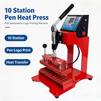 Presse à chaud électrique à 10 stations |   Imprimante à sublimation numérique pour stylos, pour la création de stylos promotionnels personnalisés