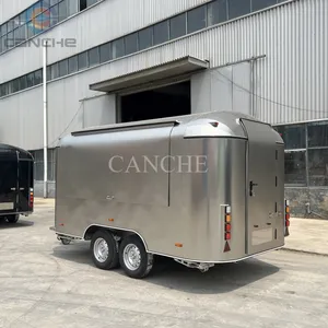 Chariots à hamburgers personnalisés en acier inoxydable Canche, remorques de cuisine mobiles pour la rue - Product Image 4