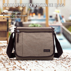 Vintage Canvas Messenger <b>Bag</b> <b>for</b> <b>Men</b> Durable Crossbody Shoulder <b>Bag</b> <b>for</b> <b>Work</b> and Travel - Product Image 2