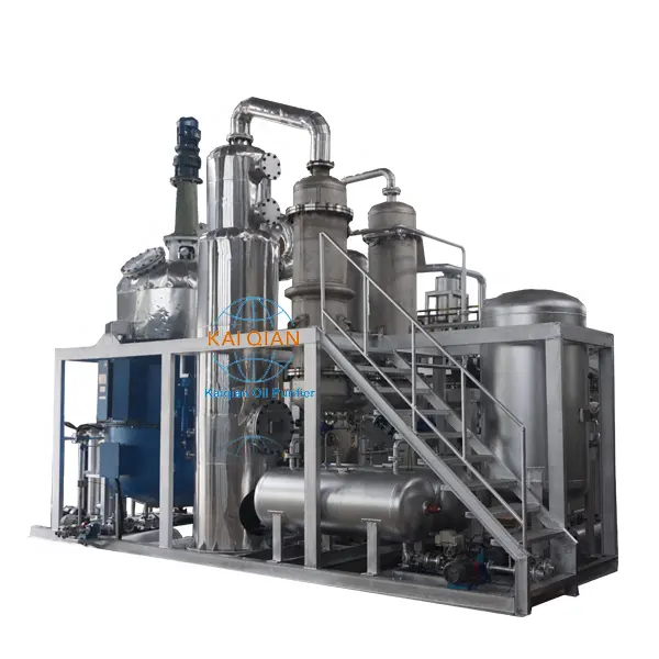 oil recycling machine 1000 liters waste engine oil distillation plant