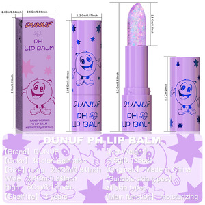 DUNUF Bálsamo Labial de 3 Colores, Hidratante, Impermeable, Sexy, Rojo, Nude, Morado, Mate, Lápiz Labial con Tinte, Delineador de Labios de Larga Duración, Maquillaje Duradero - Product Image 4
