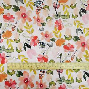 Tissu imprimé bio 100 % <span class=keywords><strong>lin</strong></span> tissé, motif petites fleurs sur fond rose, pour robes, chemises et vêtements unis pour femmes, filles et garçons - Product Image 4