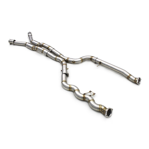 Tubo medio de escape de fábrica, tubo de acero inoxidable de 2,75 pulgadas para BMW M3/M4 G80/G82/G8X con tubo medio de escape resonador de igual longitud - Product Image 1