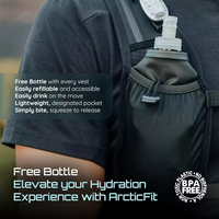 Gilet d'hydratation respirant en néoprène léger et réfléchissant de 500 ml pour la course à pied et le jogging
