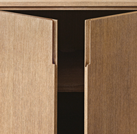 Buffet en bois massif peint, meuble de rangement pour la maison, armoire latérale à 6 portes