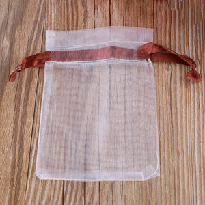 Sac de bienvenue en <span class=keywords><strong>organza</strong></span> lilas en soie plume pour mariage Pochette cadeau avec cordon de serrage <span class=keywords><strong>10x15</strong></span> - Product Image 6