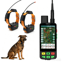 Collier GPS haute capacité ESEEK pour chiens : batterie 18650 6400mAh (28h d'autonomie) + emplacement pour carte SIM et colonnes de choc remplaçables
