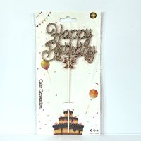 Décoration de gâteau Joyeux Anniversaire en strass dorés, lettres cursive en cristal, fournitures de fête, décorations d'anniversaire - Prix usine