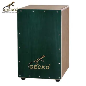 GECKO CL12GN Boîte à cajon tambour Instrument à percussion musicale de haute qualité Corde en acier Bois vert naturel Boîte à cajon en bois de bouleau