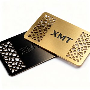 นามบัตรโลหะสแตนเลสแบบกำหนดเองพร้อมดีไซน์แบบเจาะรู คุณภาพสูง ราคาถูก นามบัตรแบบกำหนดเอง - Product Image 5