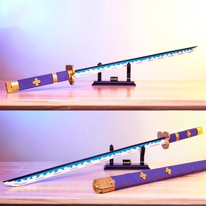 DK1502 Anime Japonais 98,6 cm <span class=keywords><strong>Zoro</strong></span> Sabre <span class=keywords><strong>Katana</strong></span> Modèle d'arme <span class=keywords><strong>de</strong></span> cosplay Couteau Briques <span class=keywords><strong>de</strong></span> construction DIY Jouet - Product Image 3