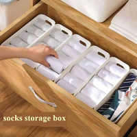 Boîte de rangement à tiroirs en plastique avec compartiments ajustables pour maquillage, bijoux, chaussettes, collations, salle de bain, chambre à coucher