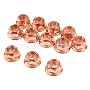 Tuerca de brida hexagonal M8 chapada en cobre antidesprendimiento para tubo de escape BMW Serie 3 E30 A1201420072 - Product Image 1