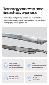 W100 IP65 cuộc sống không thấm nước thông minh Eyewear dịch Blue tooth kính mát âm nhạc kính âm thanh không dây ai thông Minh Kính - Product Image 6